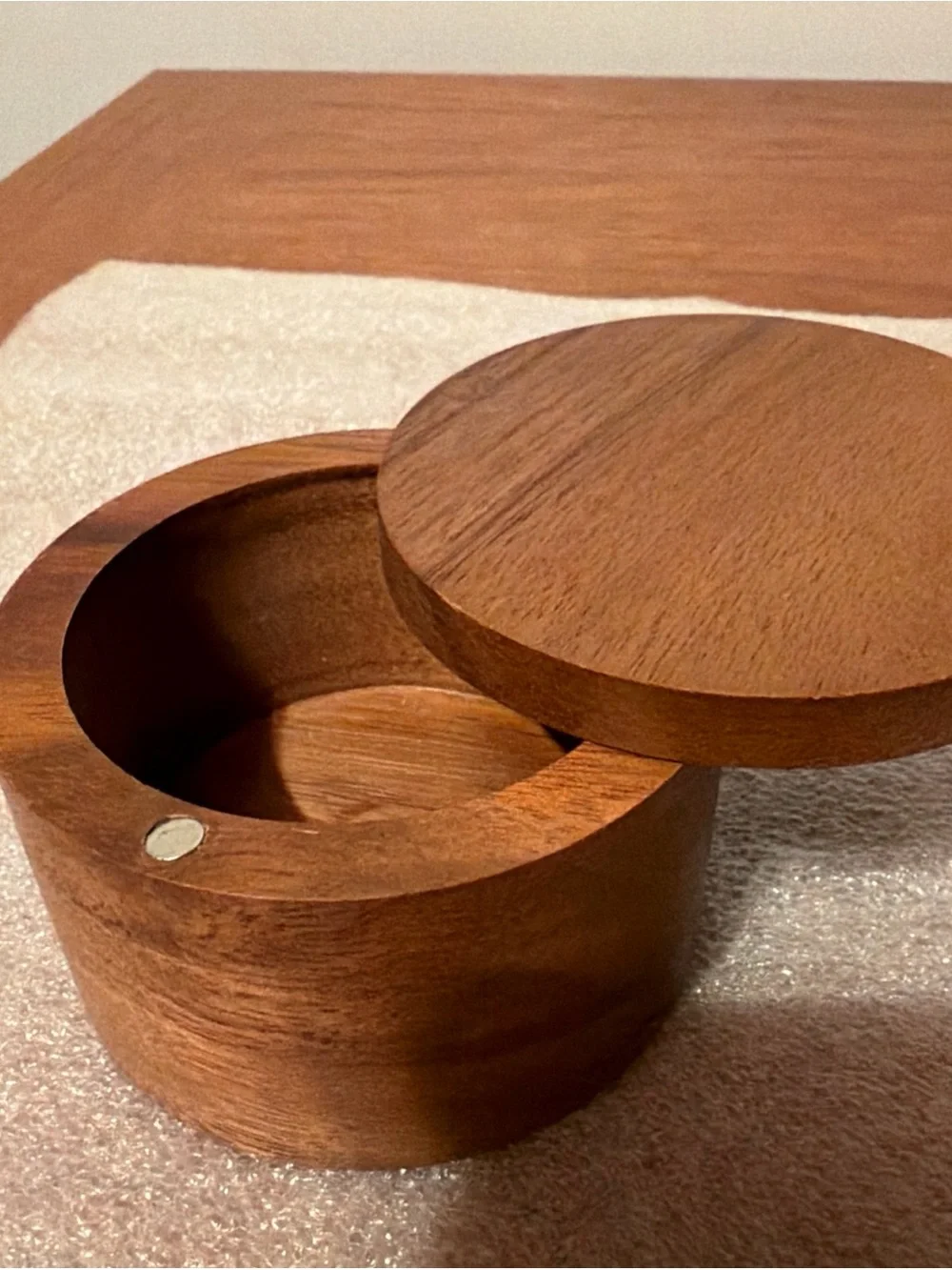Wooden Box For Salt Spices Small Items Jewerly Storage Organization Tight Lid